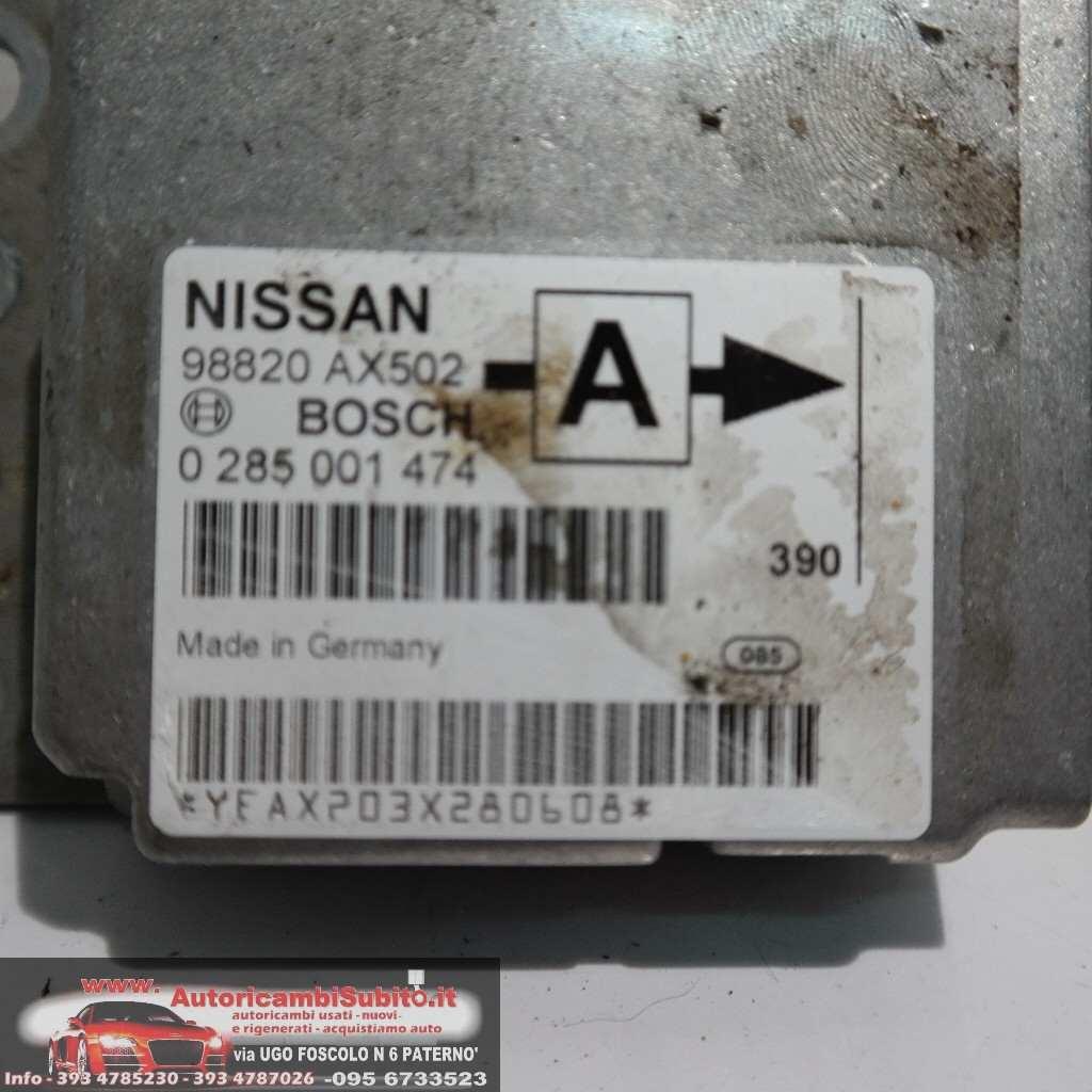 Nissan micra 1500 cdi 0285001474 centralina airbag bosch