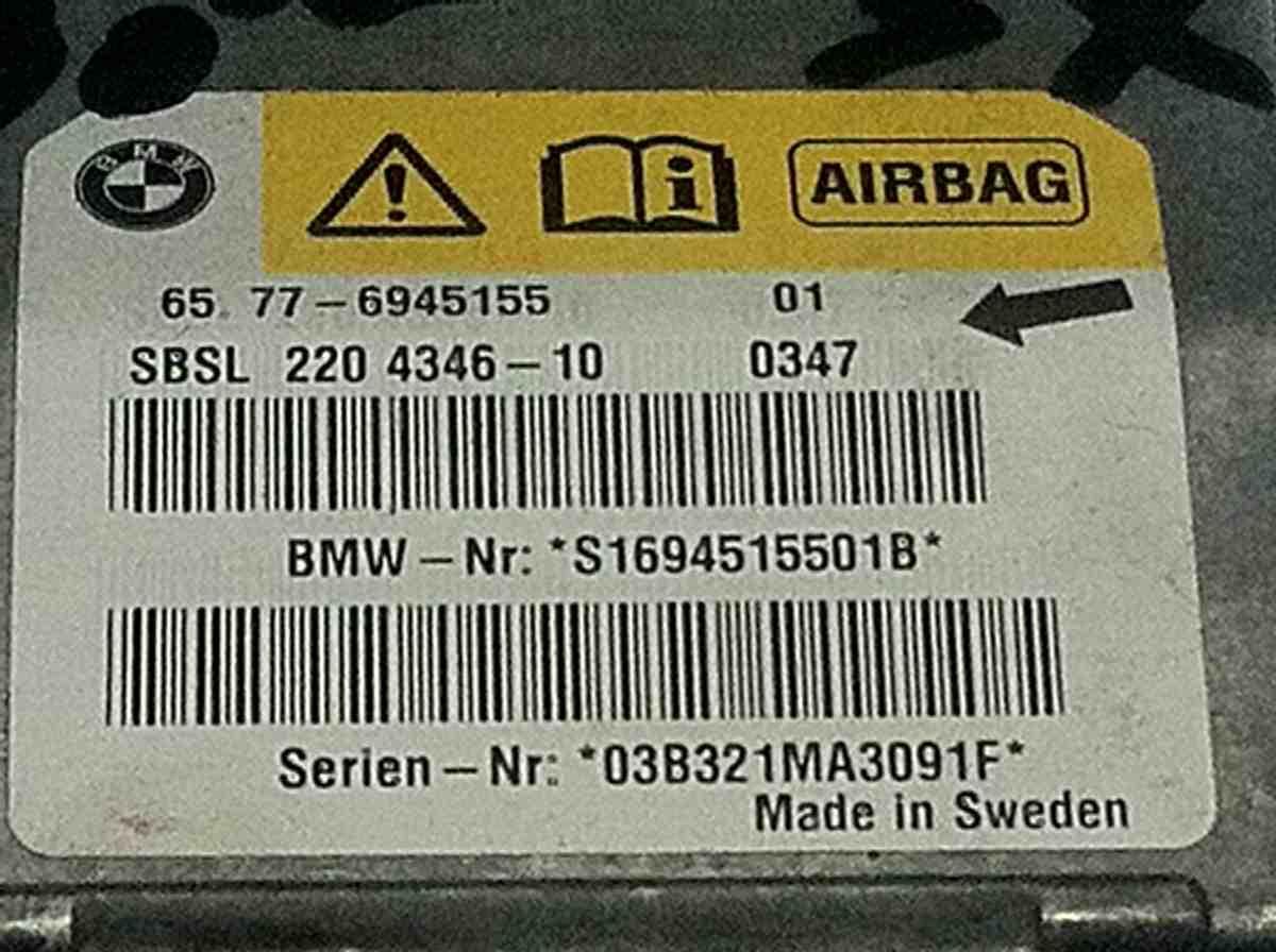S1694515501B CENTRALINA AIRBAG BMW530 <br />