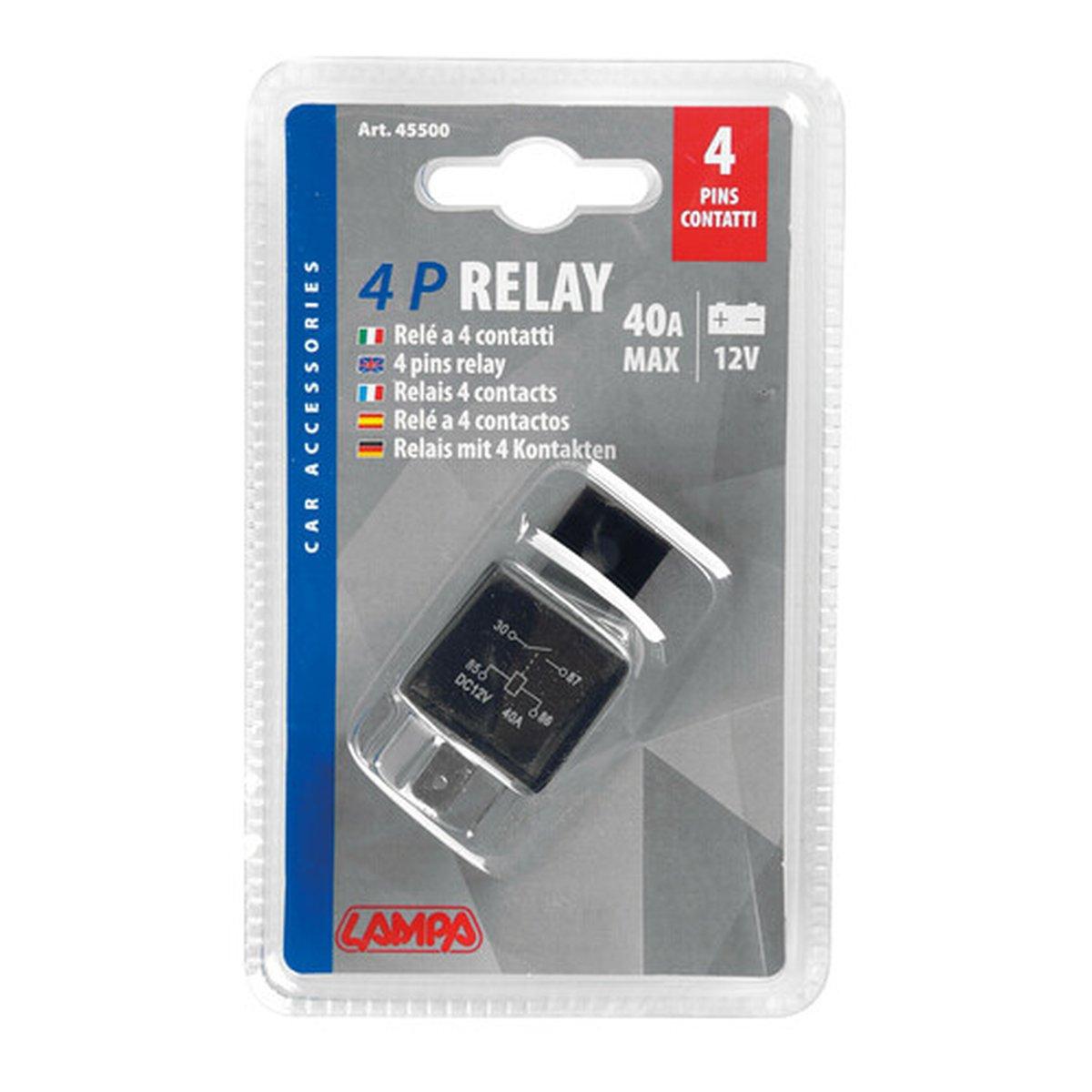 Relay universale 4 contatti - 12V - 30A
