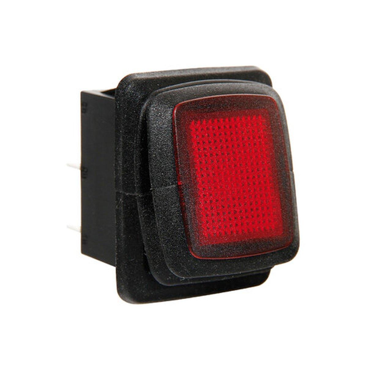 Interruttore impermeabile con led - 12/24V - Rosso