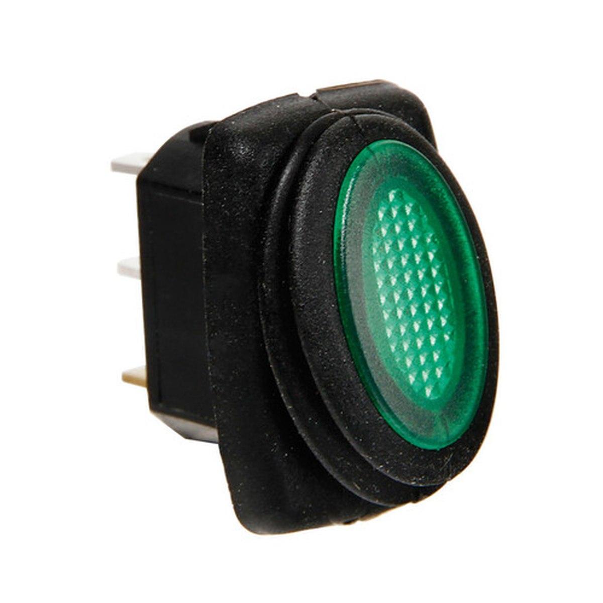 Micro interruttore impermeabile con led - 12/24V - Verde