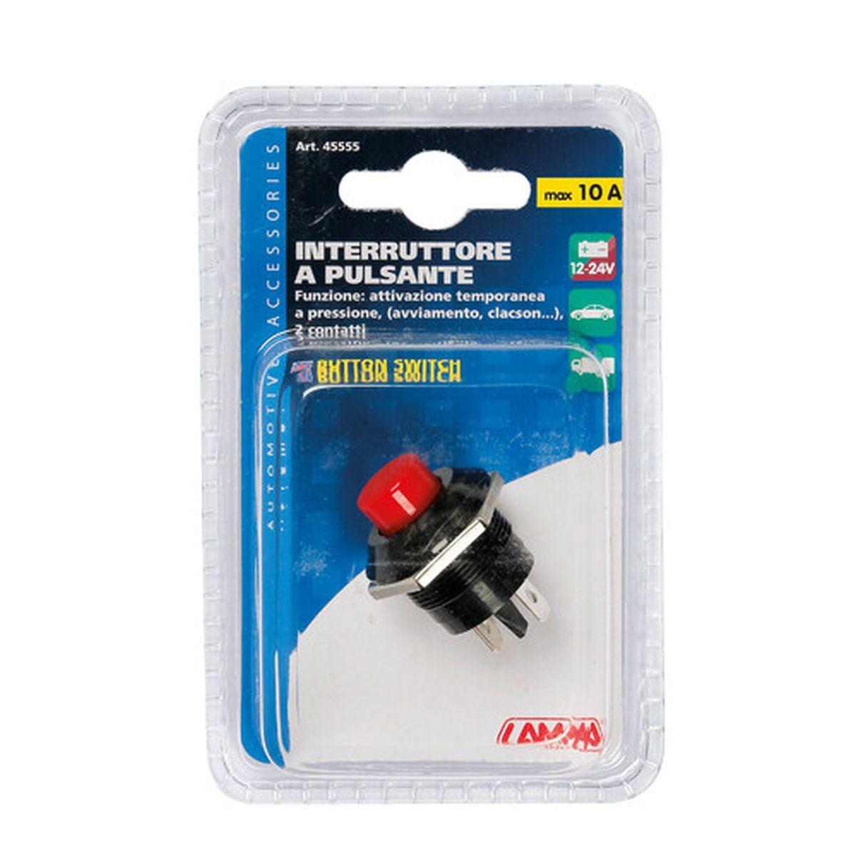 Interruttore a pulsante - 12/24V - 10A