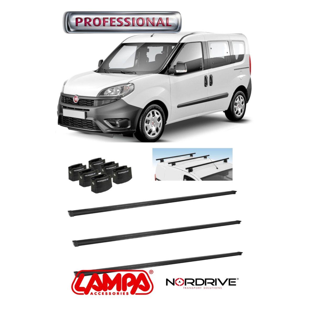 Barre portatutto fiat doblo' nordrive 3 barre professionali