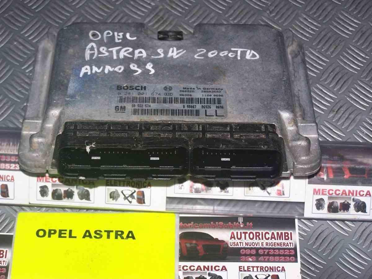 Opel astra 2000 tdi 0281001674 centralina motore bosch