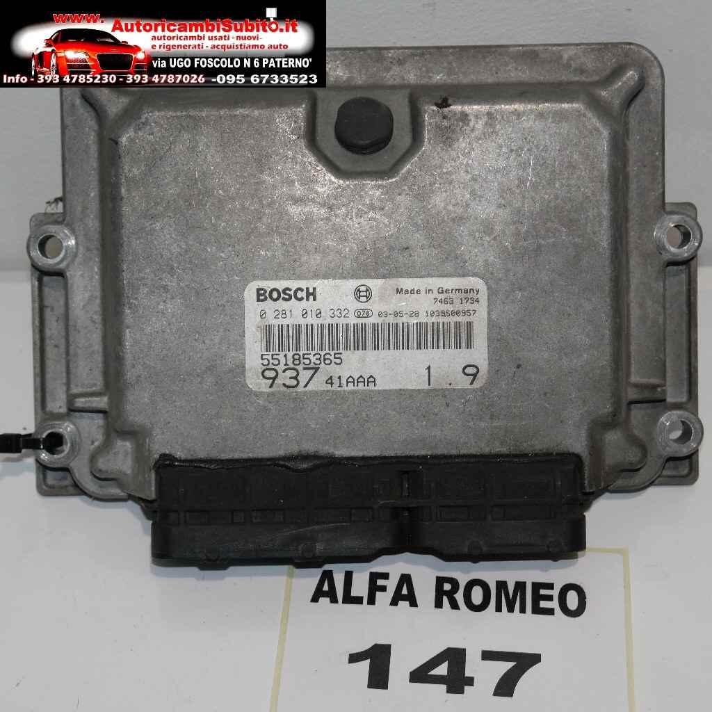 Alfa romeo 147 1900 jtd 0281010332 centralina motore