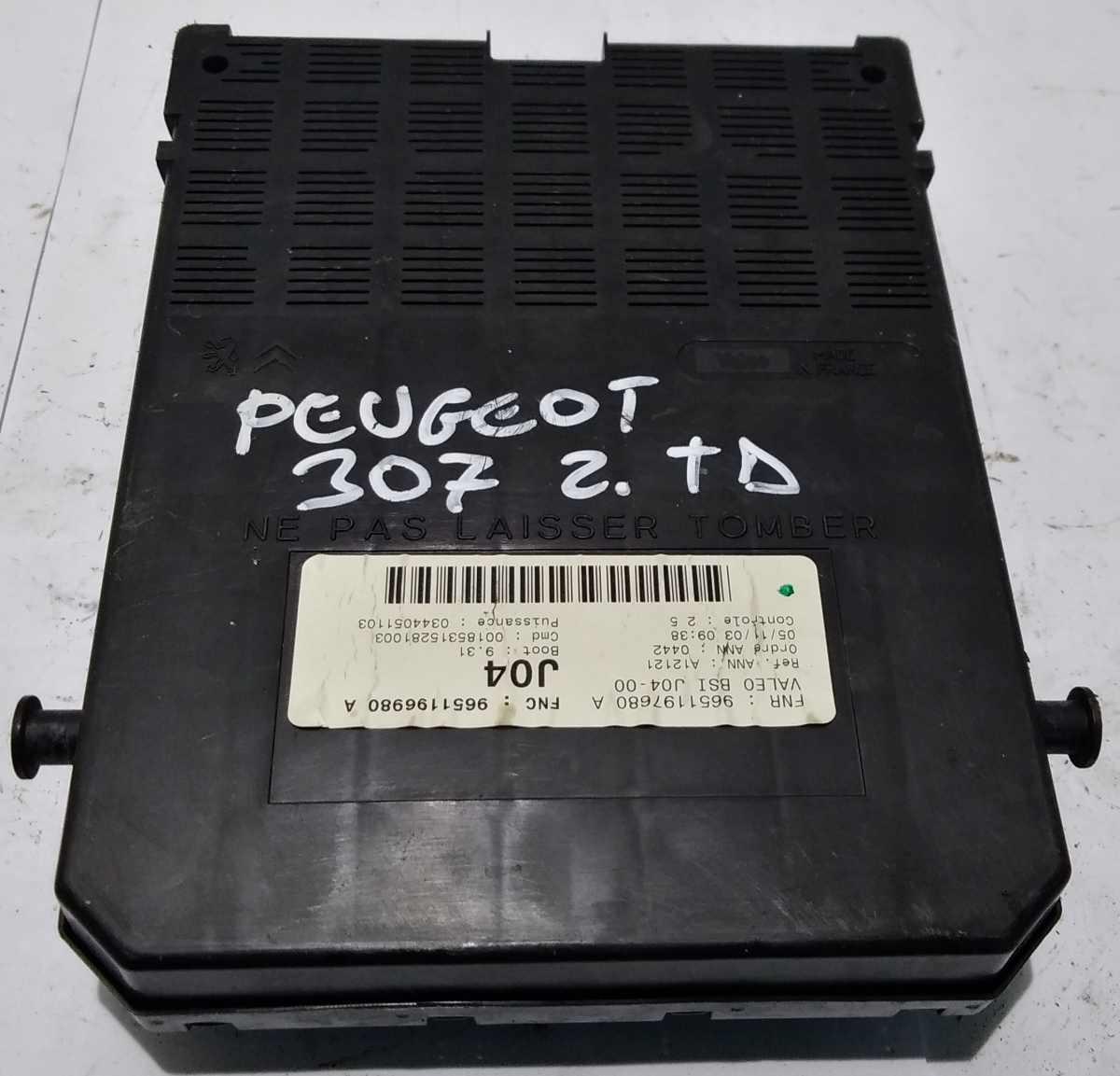 BODY COMPUTER PEUGEOT 307 9651196980<br />