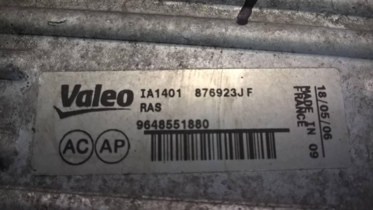 INTERCOOLER CITROEN C4 1.6 HDI 110CV 9648551880 <br />