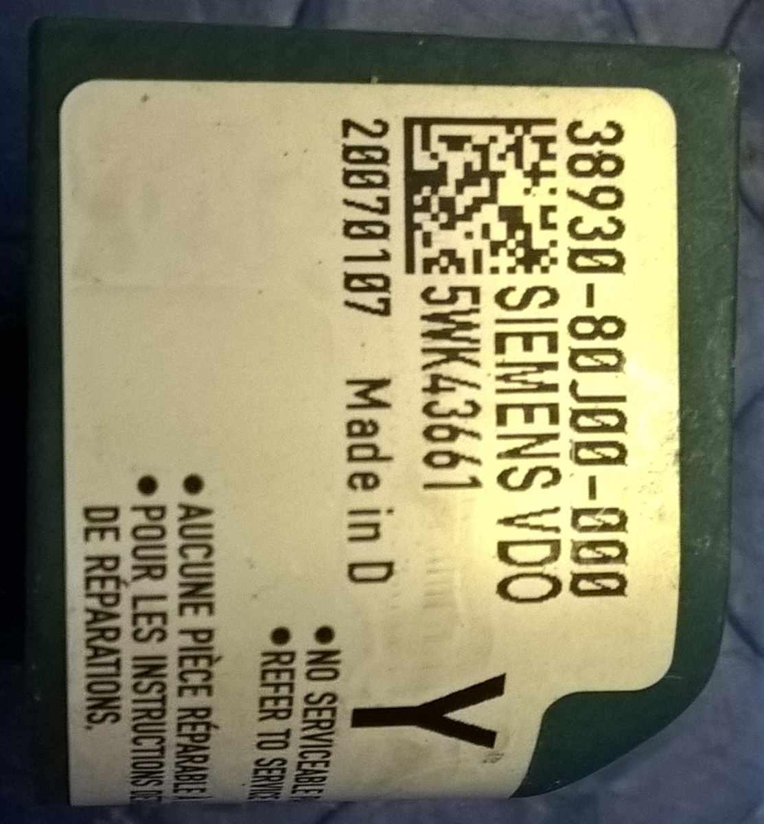 SENSORE AIRBAG FIAT SEDICI 1.9 MJT 5WK43661<br />