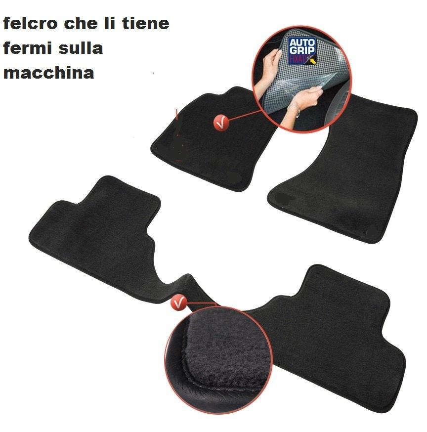 Tappeto moquette vellutato 5pz fiat audi q2 nero