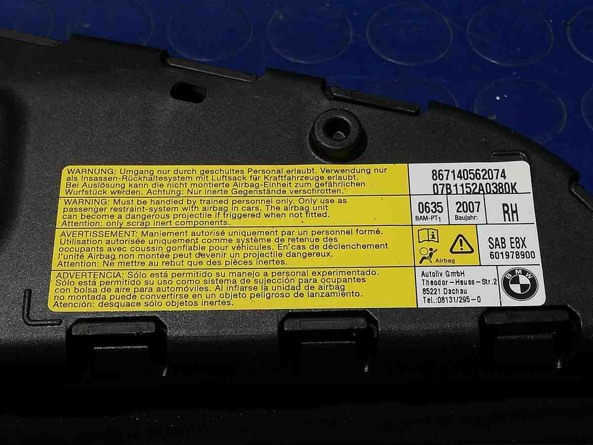 AIRBAG SEDILE DX BMW SERIE 1 120D 2007 601978900<br /><br /><br />