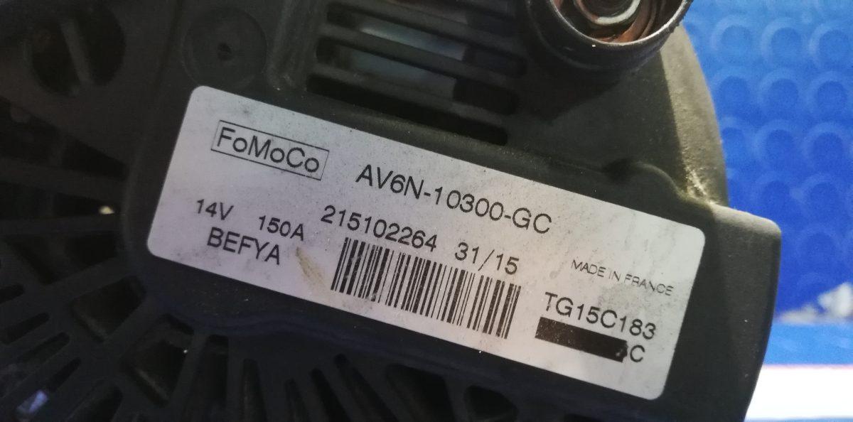 ALTERNATORE FORD B-MAX 1.5 TDCi 75CV 2015 AV6N10300GC<br /><br /><br />