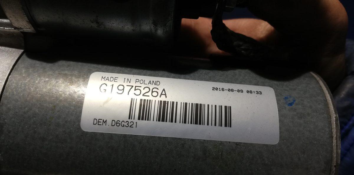 MOTORINO AVVIAMENTO FIAT IDEA 1.3 MJT 2006 G197526A<br /><br /><br />