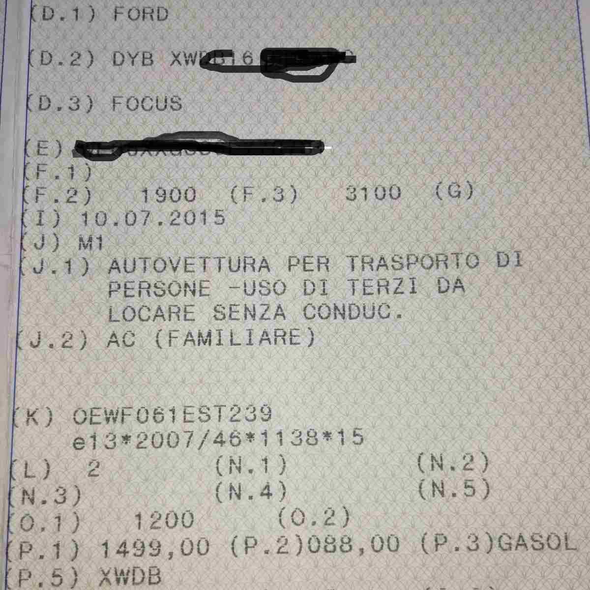 maniglia esterna post dx ford focus 2015 1881978<br />