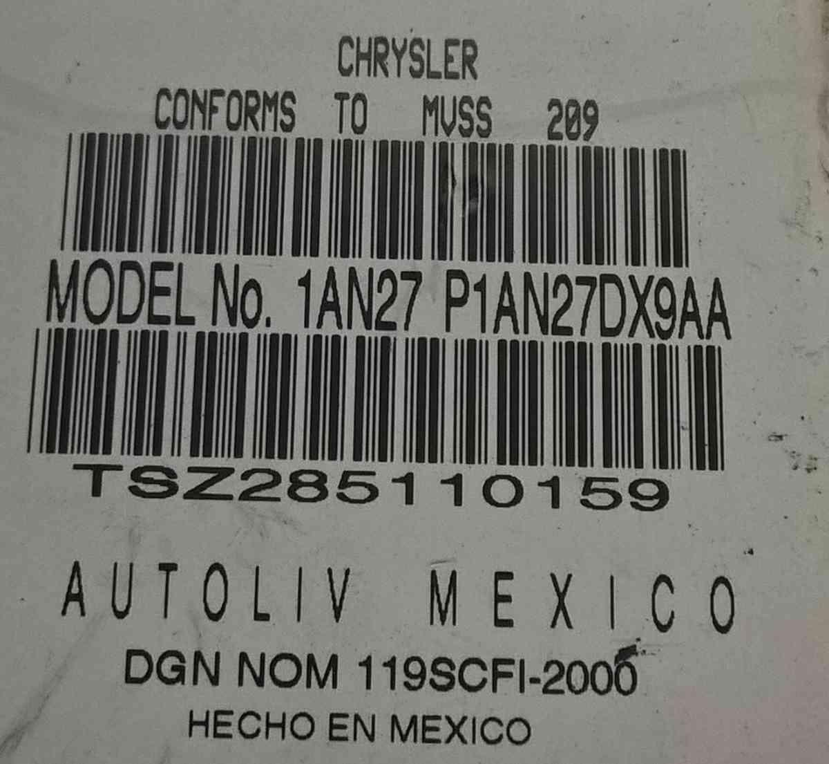 cintura di sicurezza post sx fiat freemont p1an27dx9aa