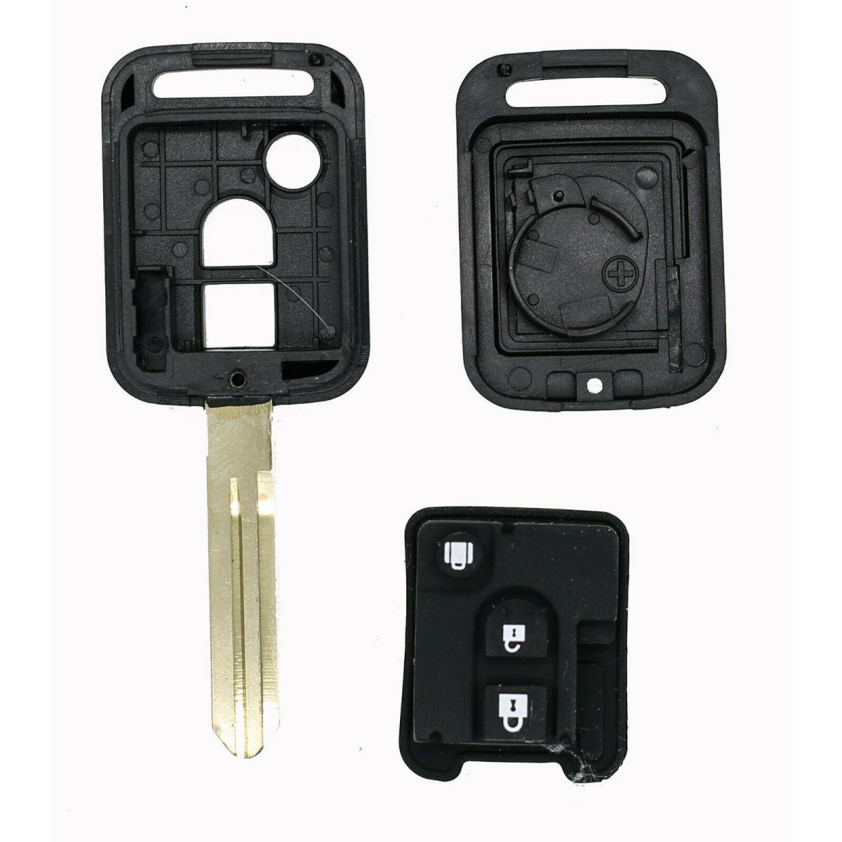 chiave guscio telecomando 3 tasti chiavi auto nissan navara micra