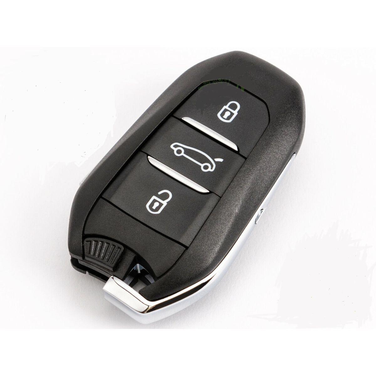 chiave guscio telecomando 3 tasti chiavi auto peugeot 208, 308, 3008