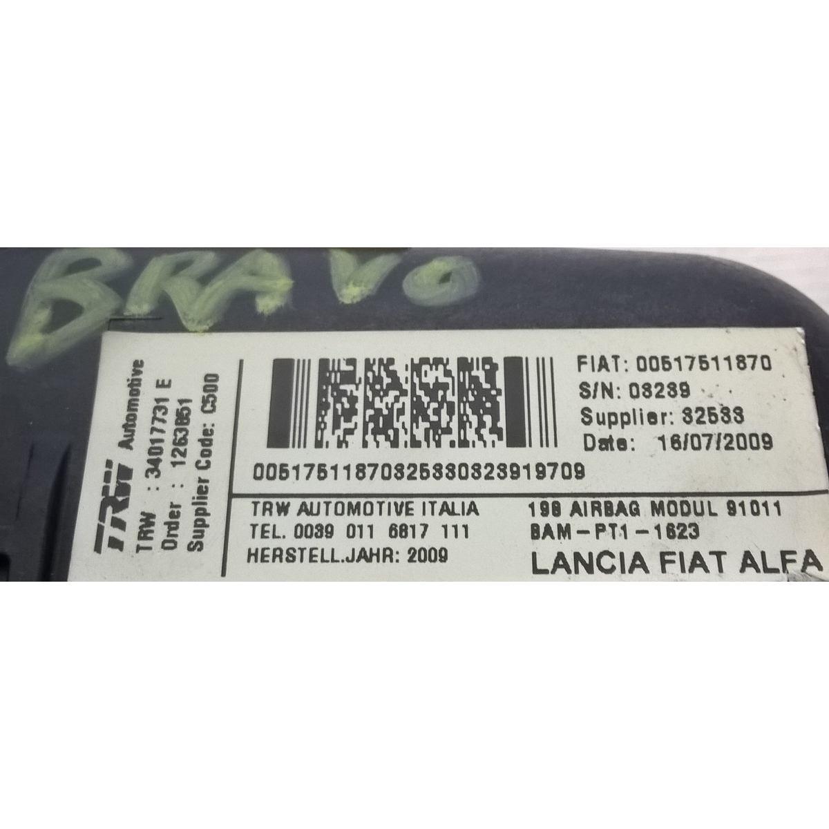 airbag passeggero fiat bravo 1.6 mtj 34017735c
