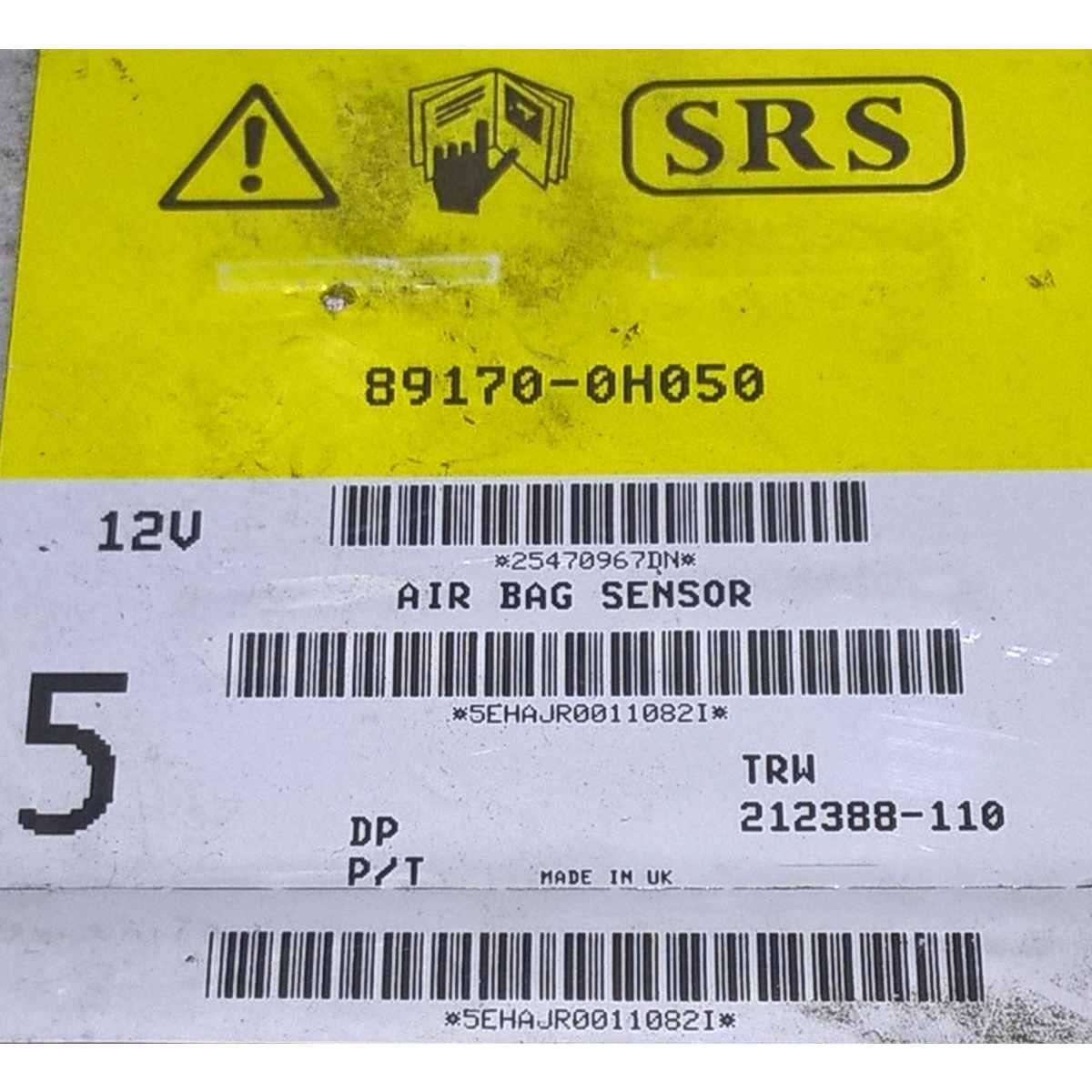 centralina airbag toyota aygo 2009 891700h050