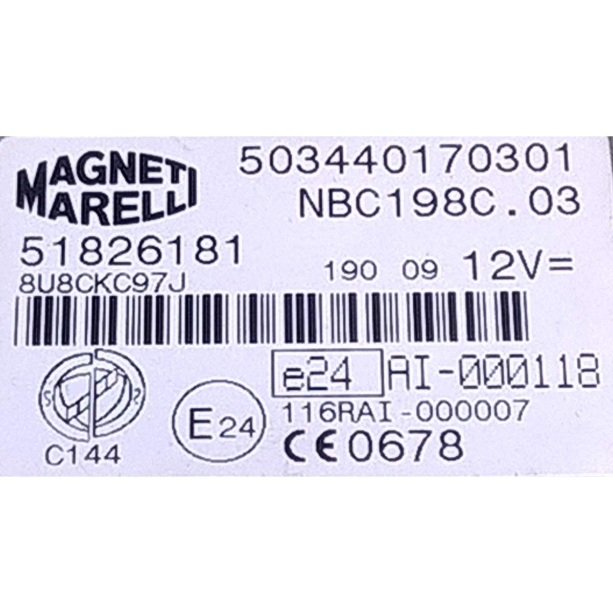 body computer fiat bravo 1.9 mjt 51826181