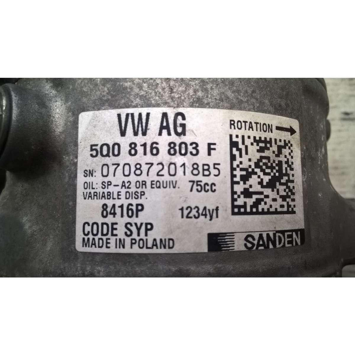 compressore aria condizionata skoda fabia 2018 5q0816803f