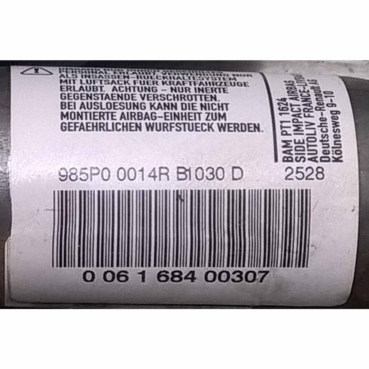 airbag a tendina dx renault scenic x mode 985p00014r