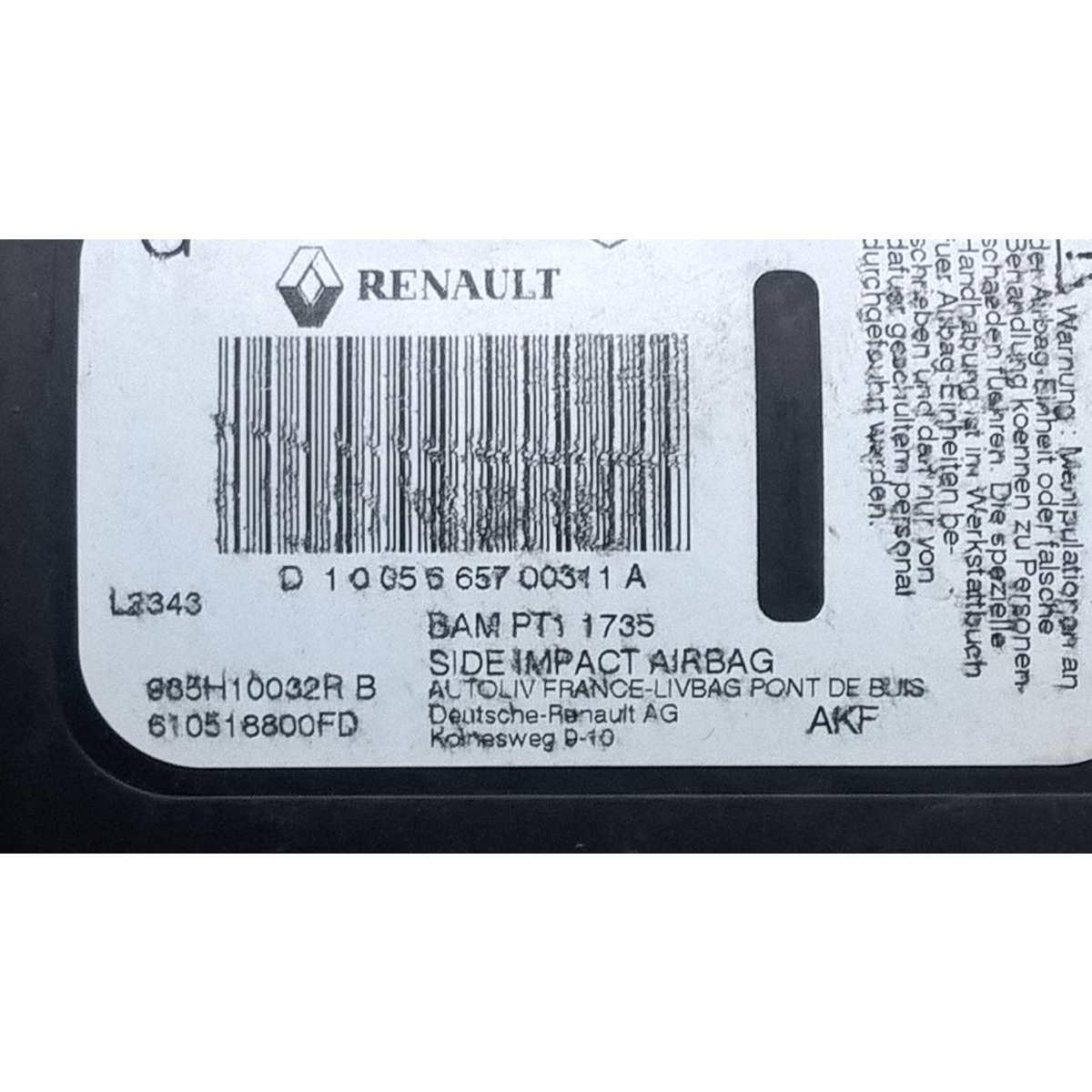 airbag sedile ant sx renault scenic x mode 985H18013R