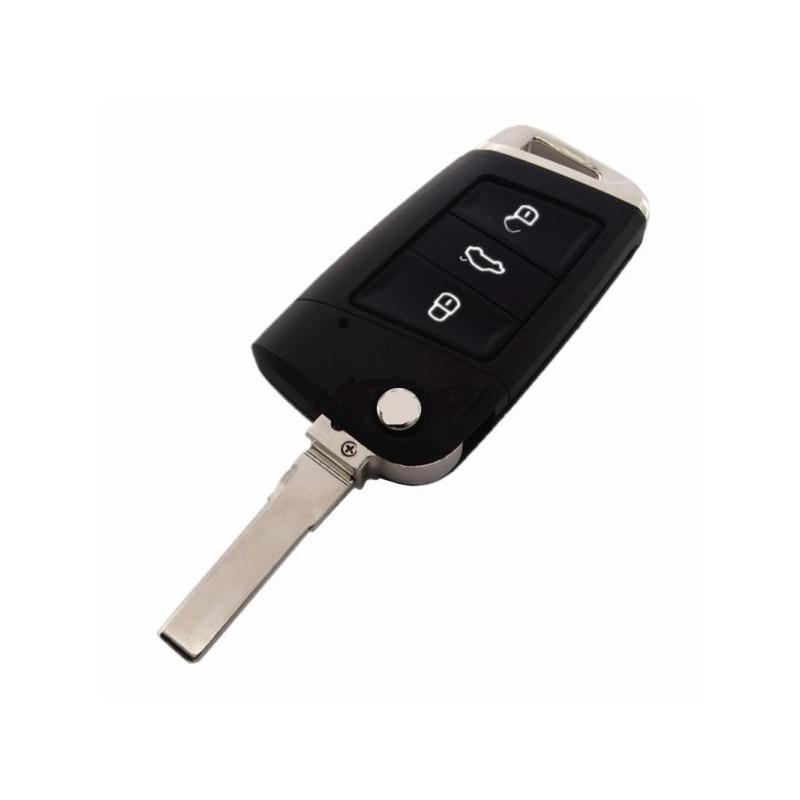 Chiave guscio telecomando 3 tasti per volkswagen golf 7 polo tiguan