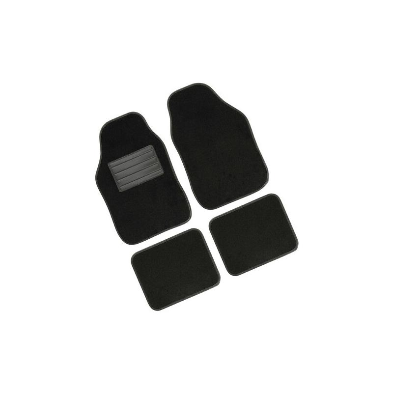 Tappeti basic moquette, nera 4 pz