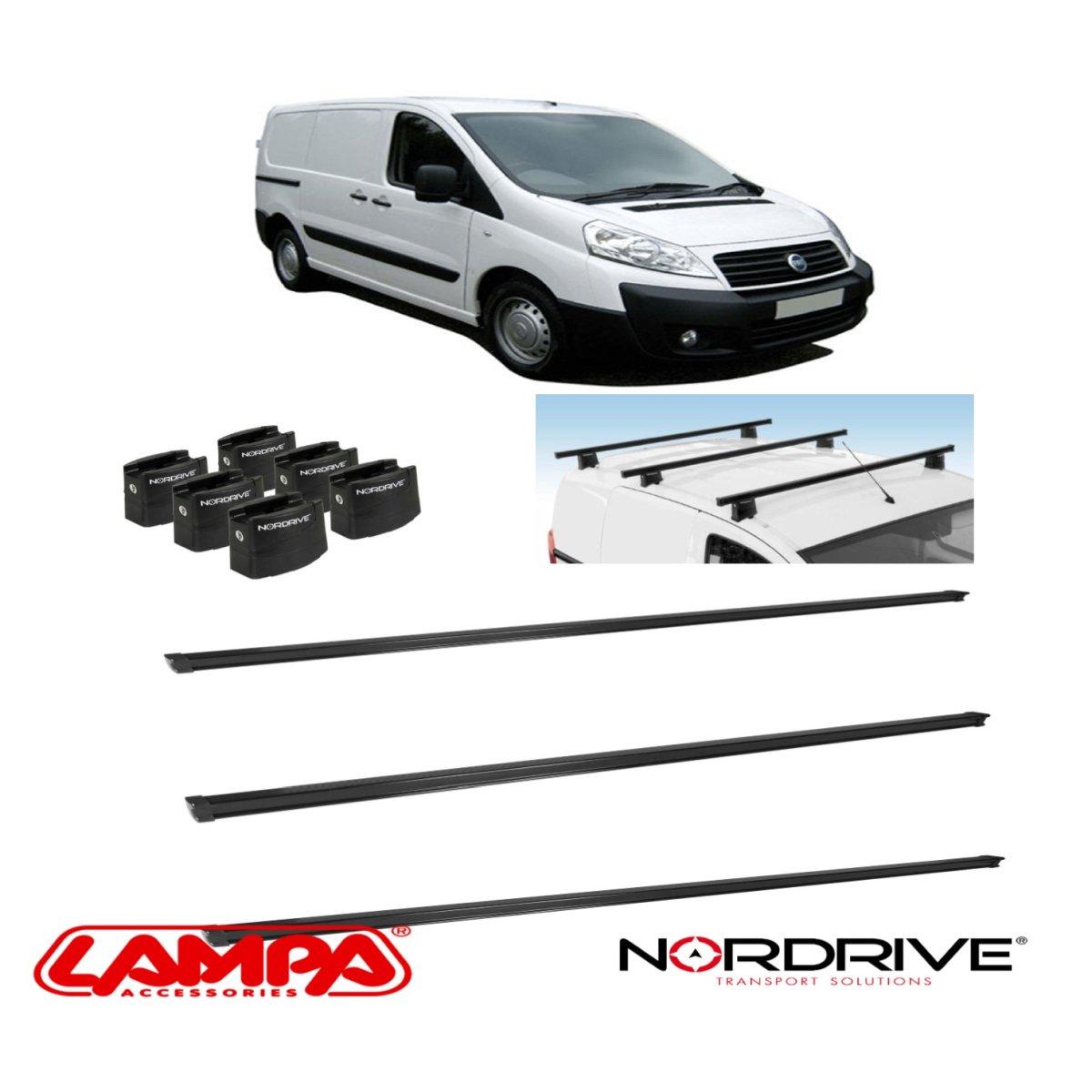 barre portatutto fiat scudo dal 2007 al 2016 3 barre professionali