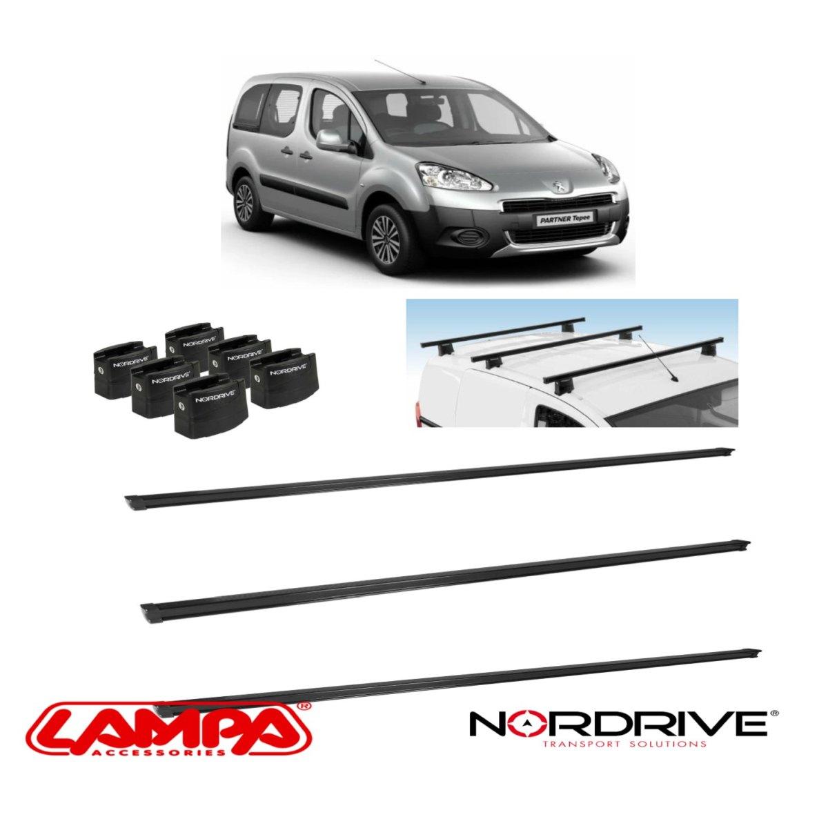 barre portatutto peugeot partner tepee dal 2008 3 barre professionali