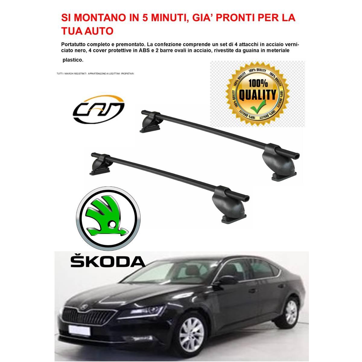 barre portatutto portapacchi Skoda Superb II 4P (08>15)