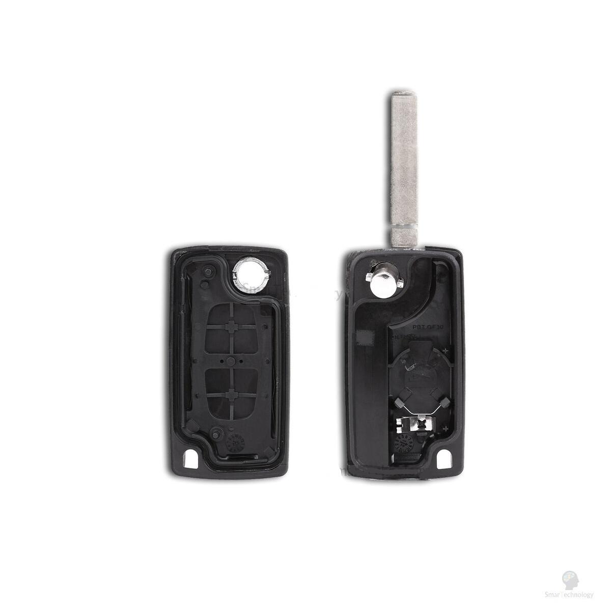 chiave guscio telecomando 2 tasti chiavi auto citroen c1 c2 c3