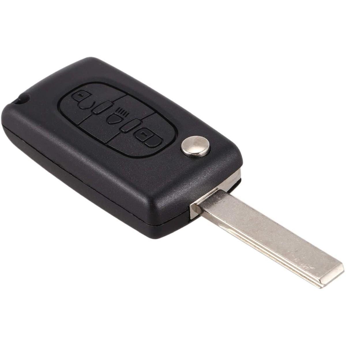 chiave guscio telecomando 3 tasti chiavi auto citroen c1 c2 c3