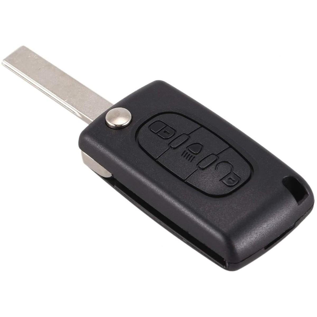 chiave guscio telecomando 3 tasti chiavi auto citroen c1 c2 c3