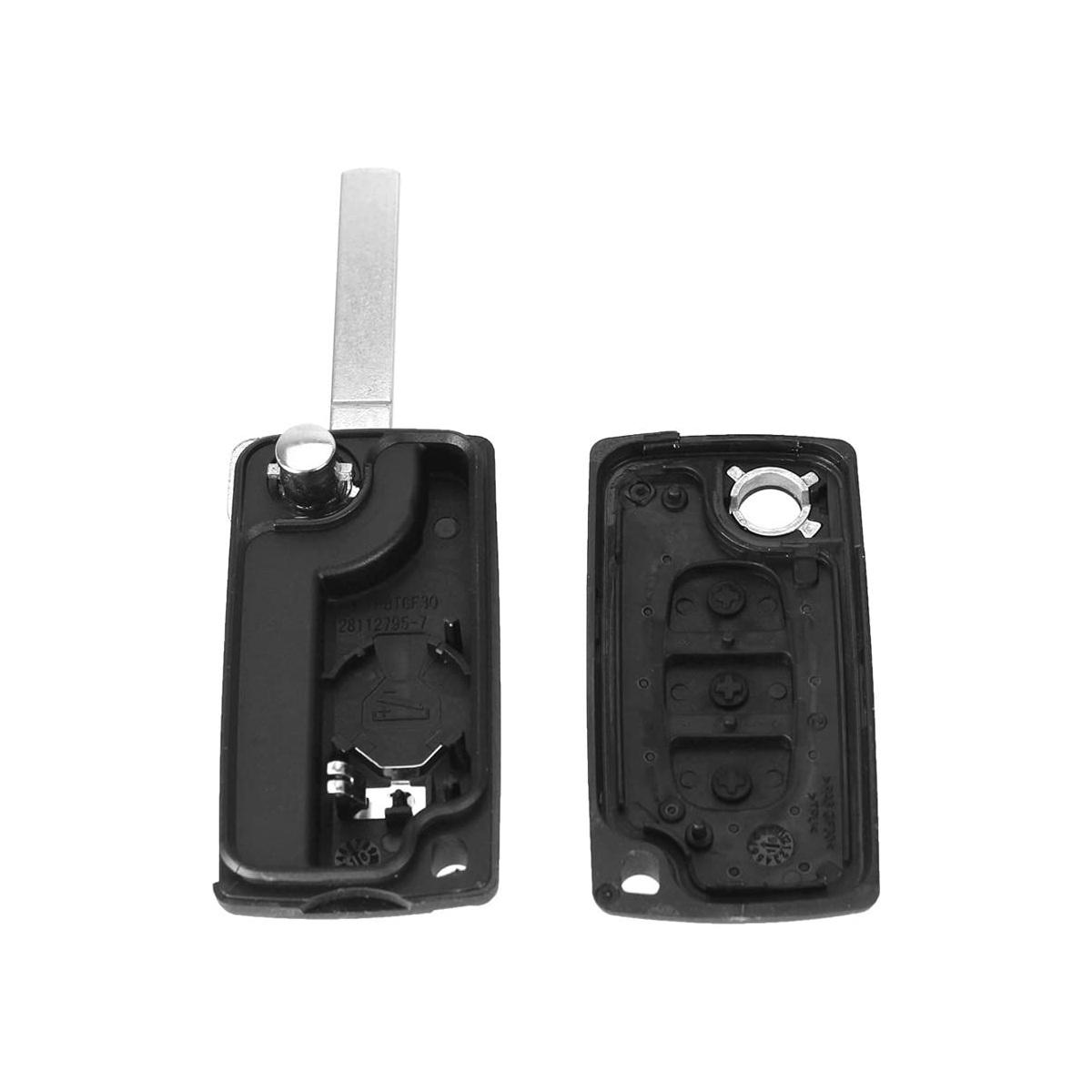 chiave guscio telecomando 3 tasti chiavi auto citroen c1 c2 c3