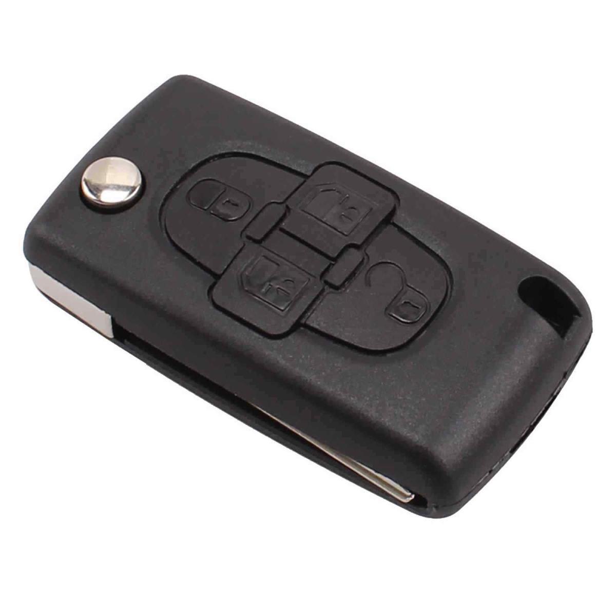 chiave guscio telecomando 4 tasti chiavi auto citroen c1 c2 c3