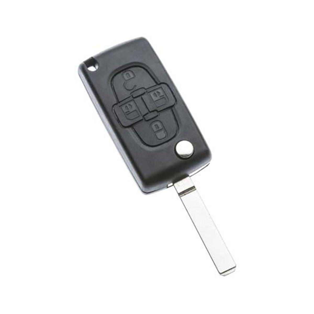 chiave guscio telecomando 4 tasti chiavi auto citroen c1 c2 c3