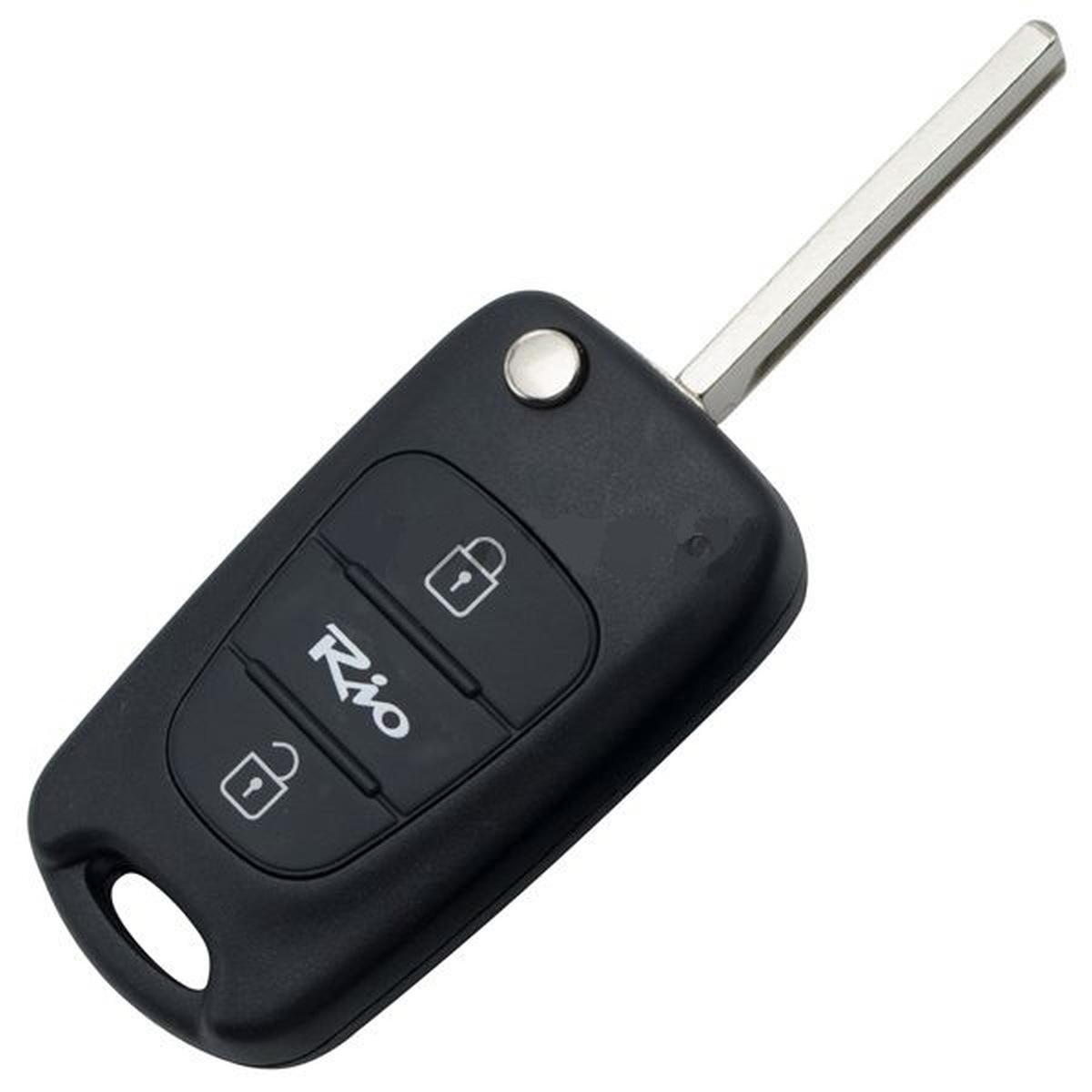 chiave guscio telecomando 2 tasti chiavi auto kia rio
