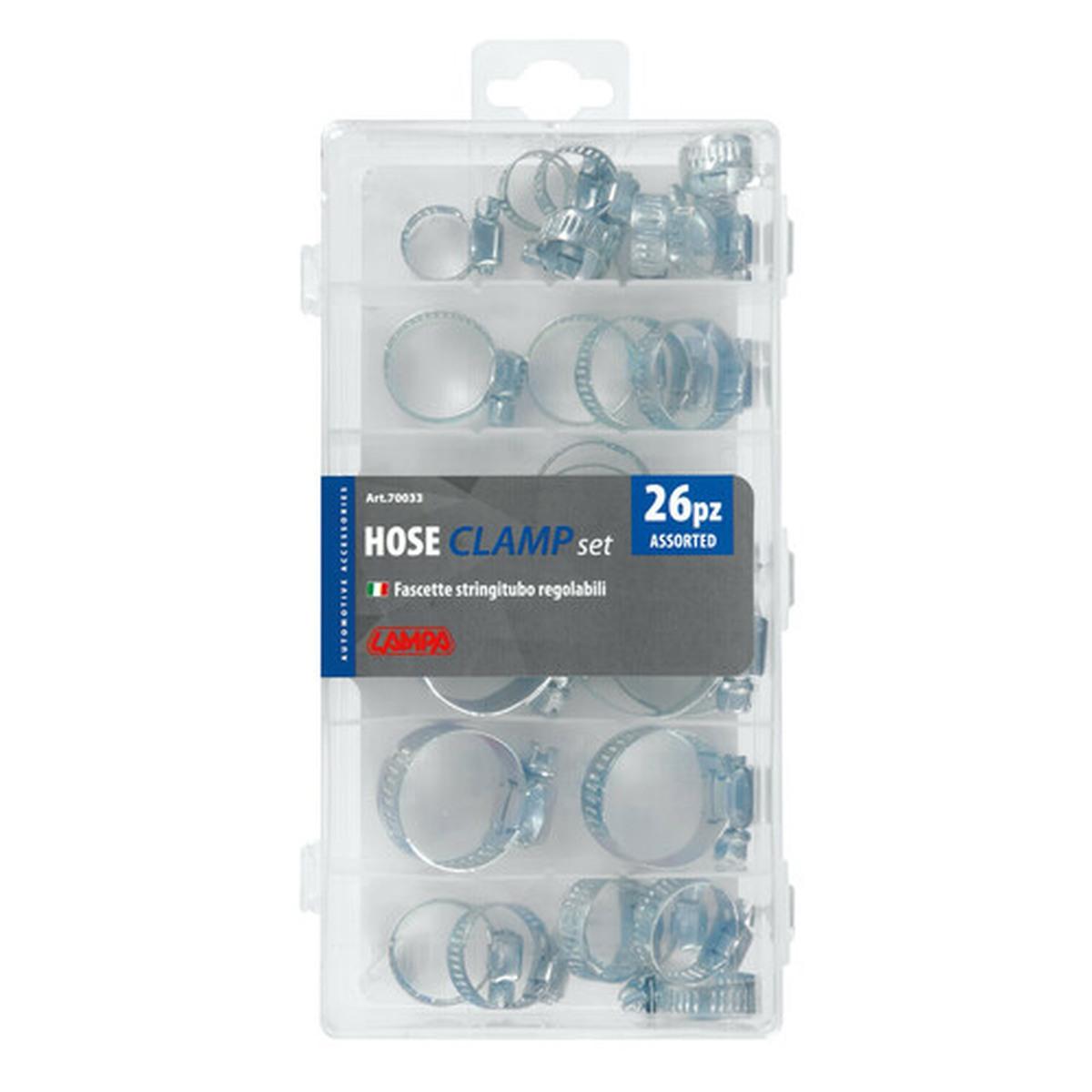 Kit fascette stringitubo in acciaio, 26 pz