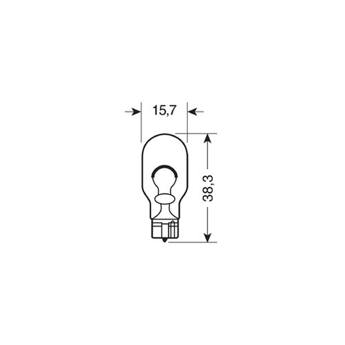 Lampada con zoccolo vetro Blu-Xe - (W16W) - 16W - W2,1x9,5d - 12V - D/Blister