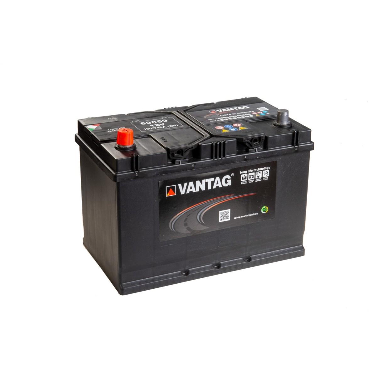 Batteria vantag  100 ah spunto 720 polo positivo sx