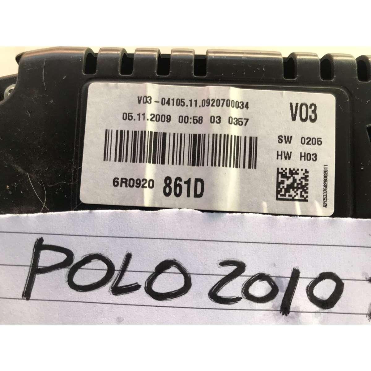 contakm volkswagen polo 2010 1.6 tdi 6r0920861d