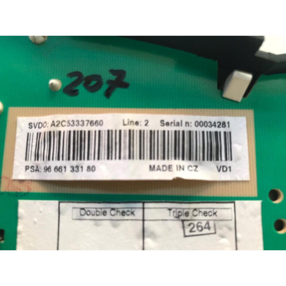 contakm peugeot 207 1.6 hdi 9666133180