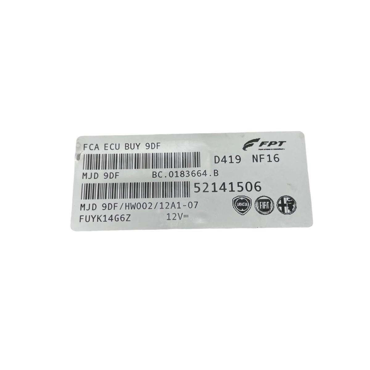 centralina motore fiat ducato  52141506 mjd 9df ricondizionata vergine