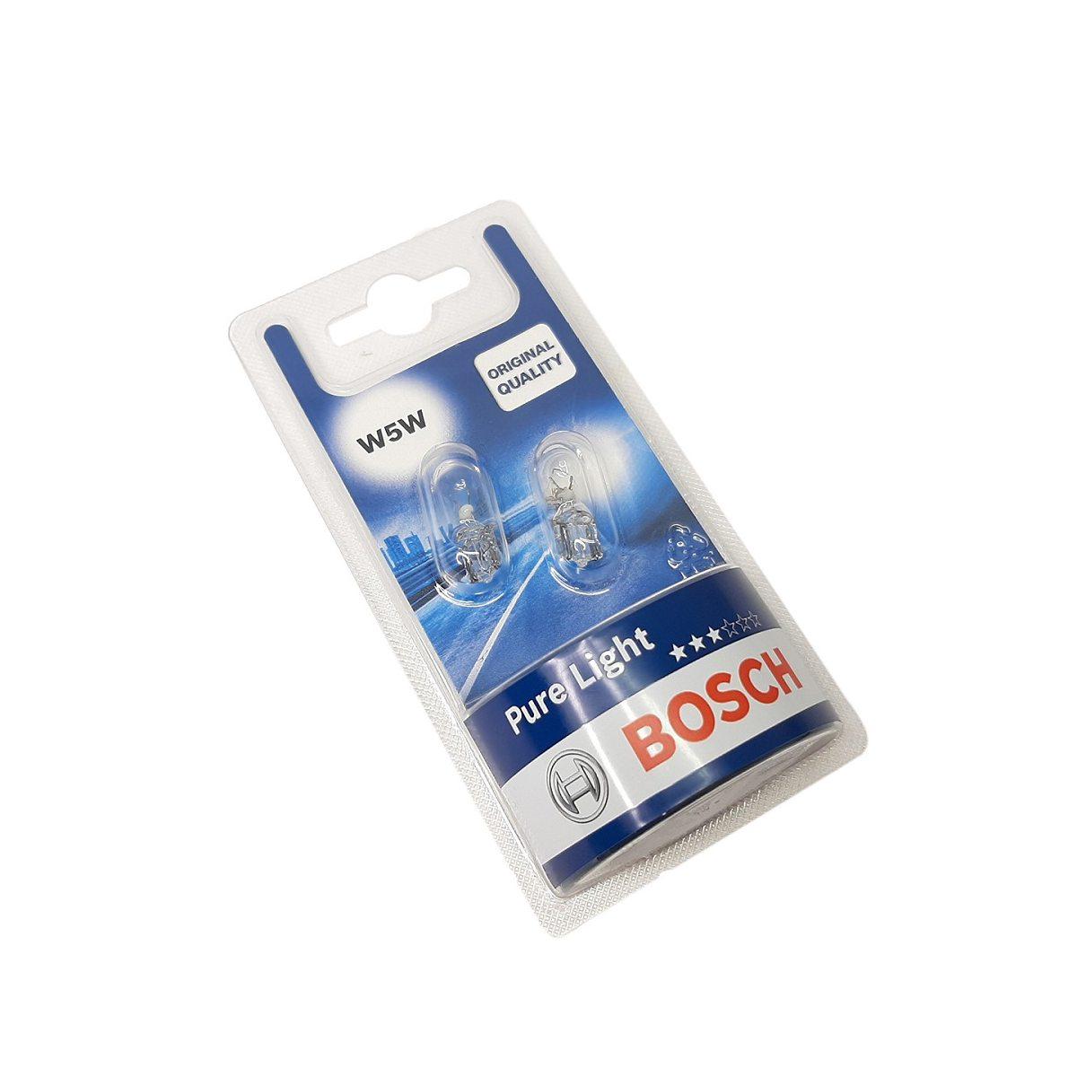 bosch lampadina luce targa 12v 5w w5w w2 1x9,5d bosch lampadina automobile, luce targa 12v 5w, w5w, w2,1x9,5d