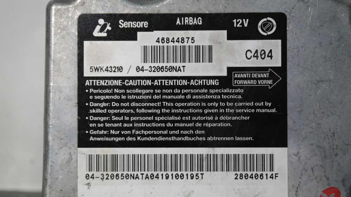 FIAT MULTIPLA 2a SERIE 46844875 CENTRALINA AIRBAG