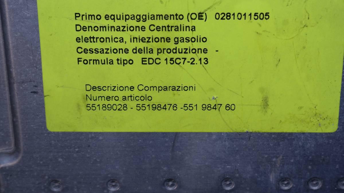 Fiat multipla 0281011505 centralina motore bosch