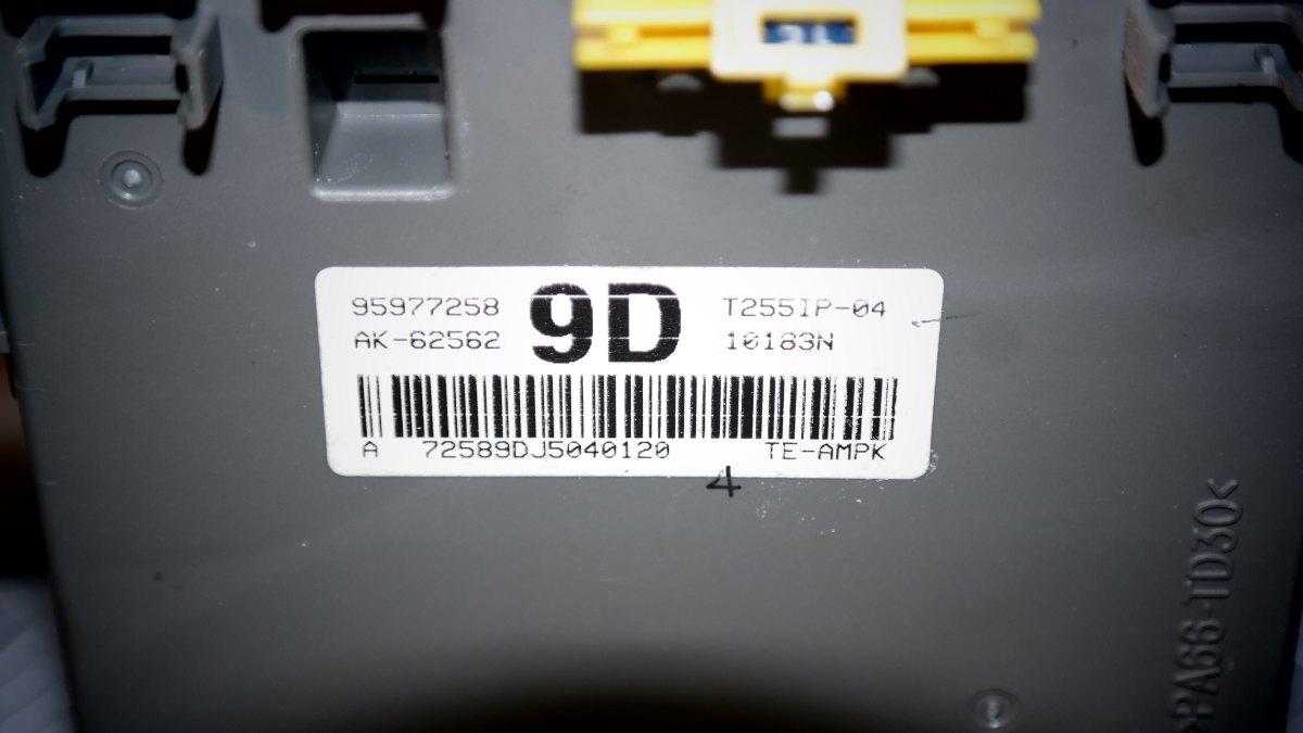 Chevrolet aveo 1200 bz gpl 95977258 body computer