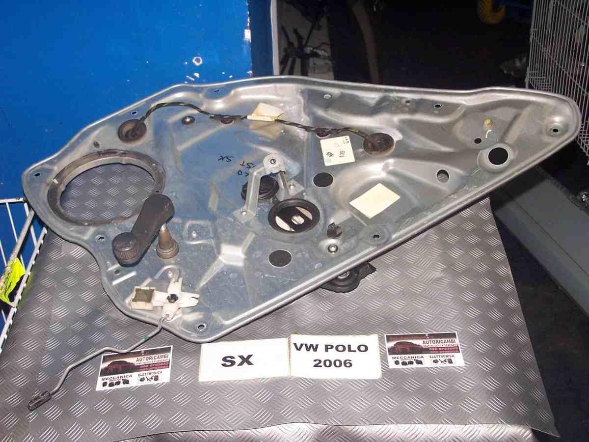 Volkswagen polo dal 2005 al 2009 pannello alzavetro manuale posteriore sx