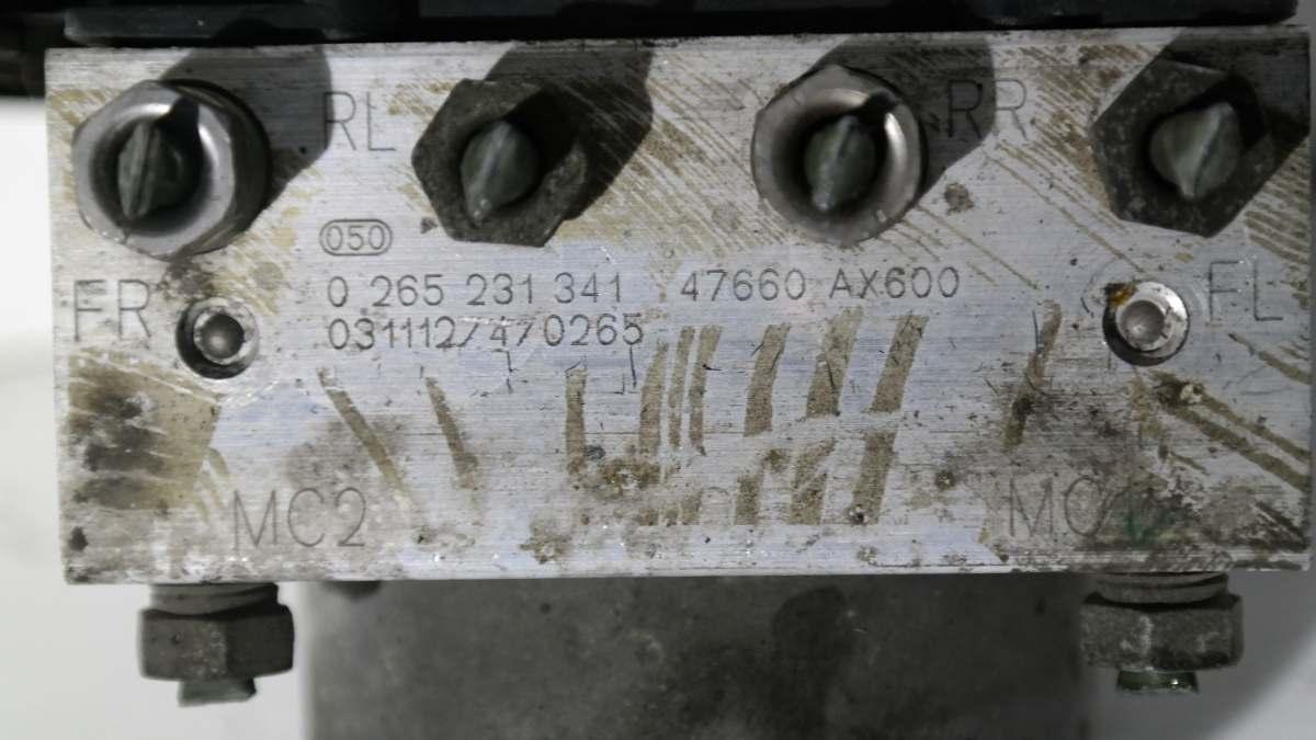 Renault clio 0265231341 / 47660ax600 centralina abs bosch